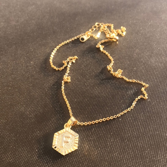 Super cute and trendy “F” charm with necklace. - Picture 2 of 3